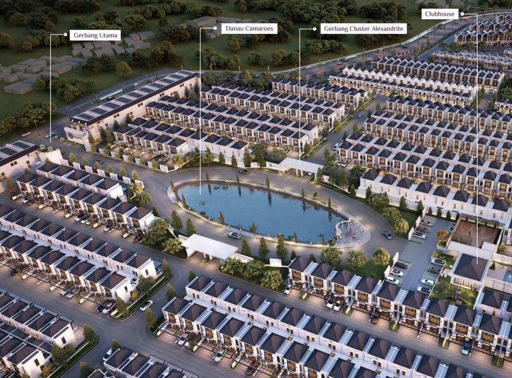 Hunian modern Eropa Cluster Alexandrite Bekasi Timur dengan area hijau