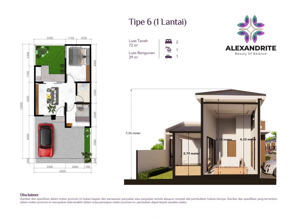 Rumah Type 6 Cluster Alexandrite Bekasi Timur, foto 2